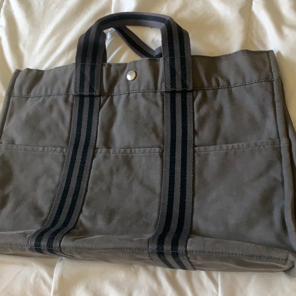 Hermes gray handbag